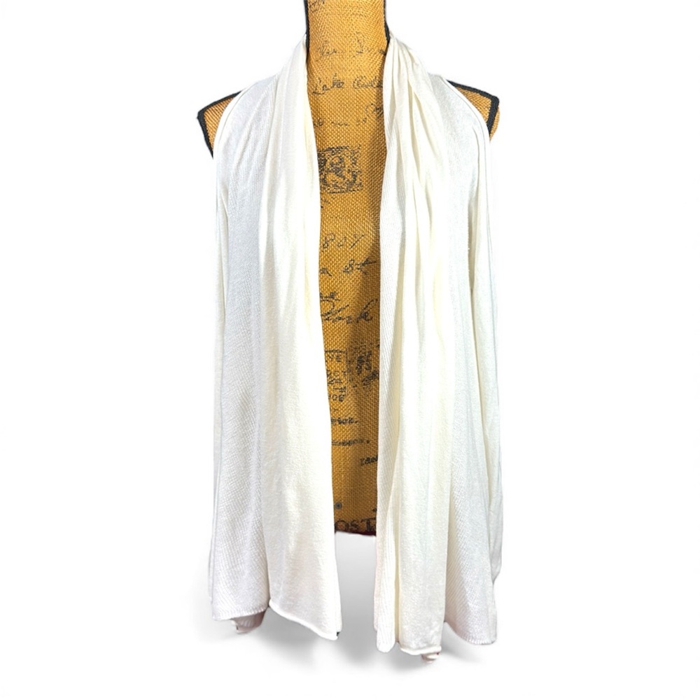 Ark & Co knit long sleeved cold shouldered cardigan w/cut-outs Women’s S | af